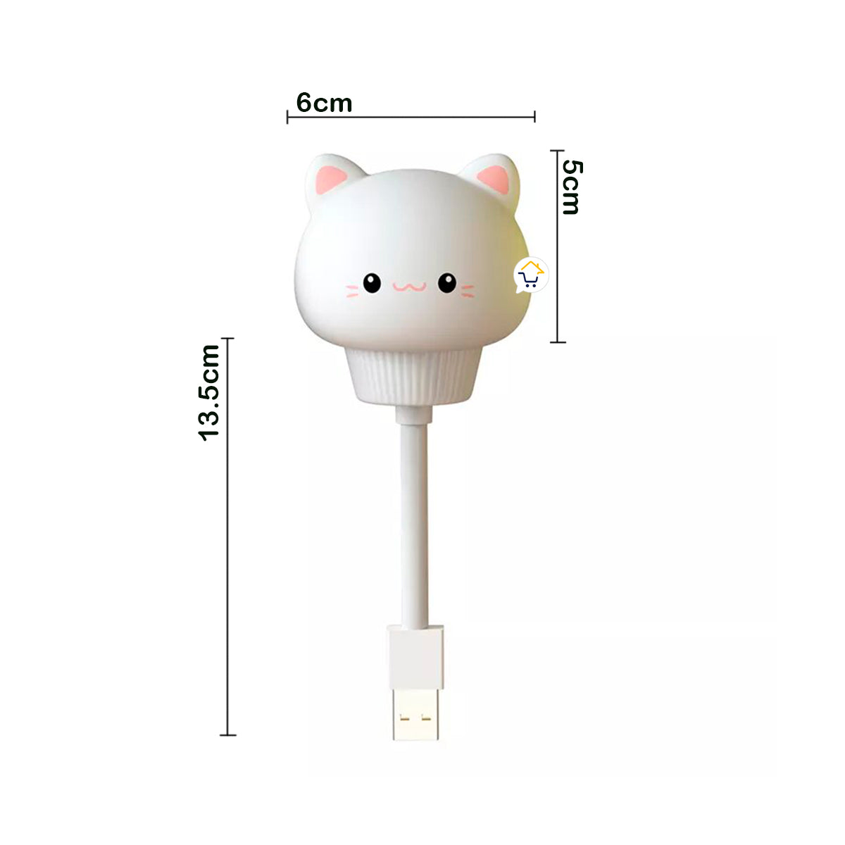 Luz De Noche LED USB Kawaii Lámpara Dormir Infantil Dibujos Animados 7LAM