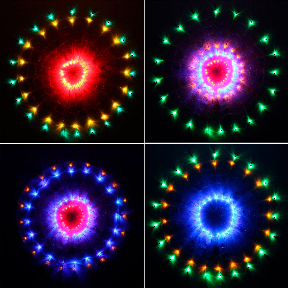 Luz Led Malla Esfera Redonda 1.40 M Multicolor 256 Led 2130