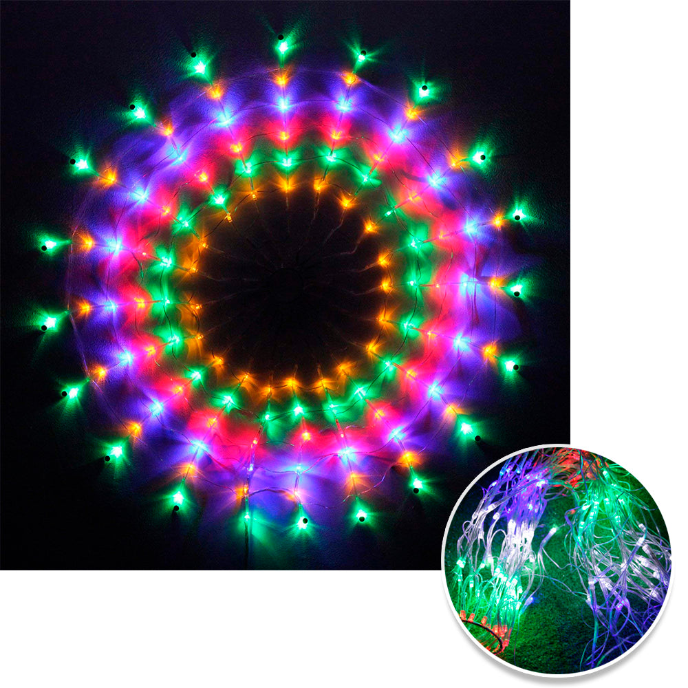 Luz Led Malla Esfera Redonda 1.40 M Multicolor 256 Led 2130