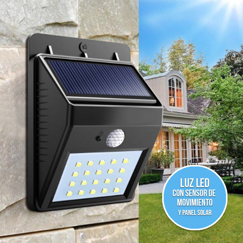 Luz de Emergencia Lampara Con Sensor de Movimiento Recarga Solar LEL01-EHM