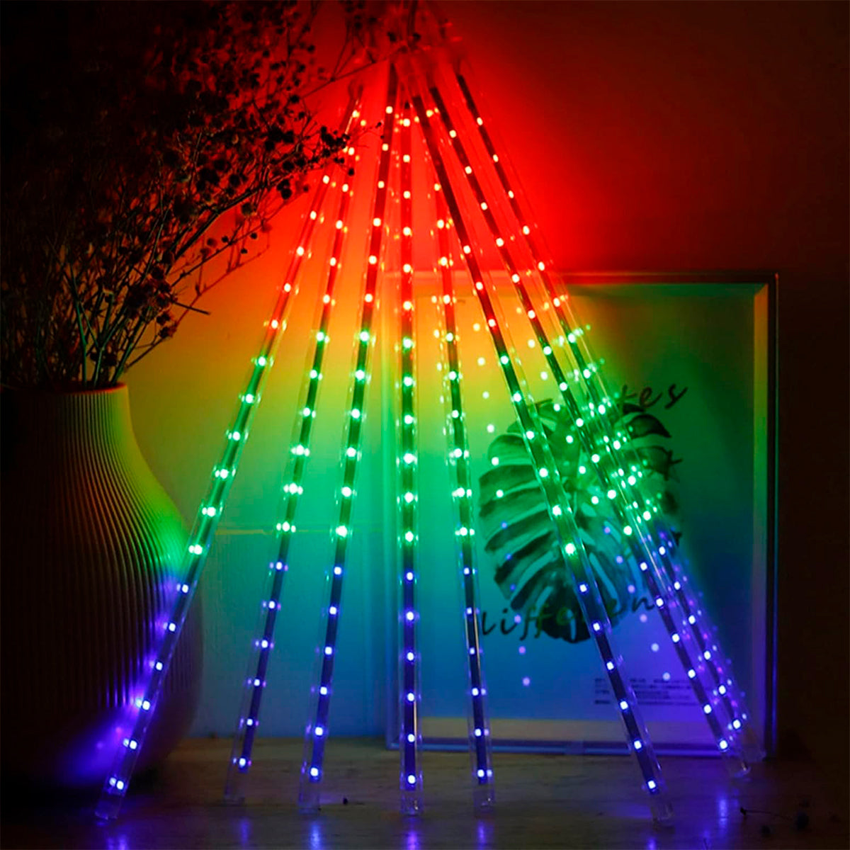 Luces Led Lagrima 3 M Meteoro Decoración Navidad 30 cm RF M30R