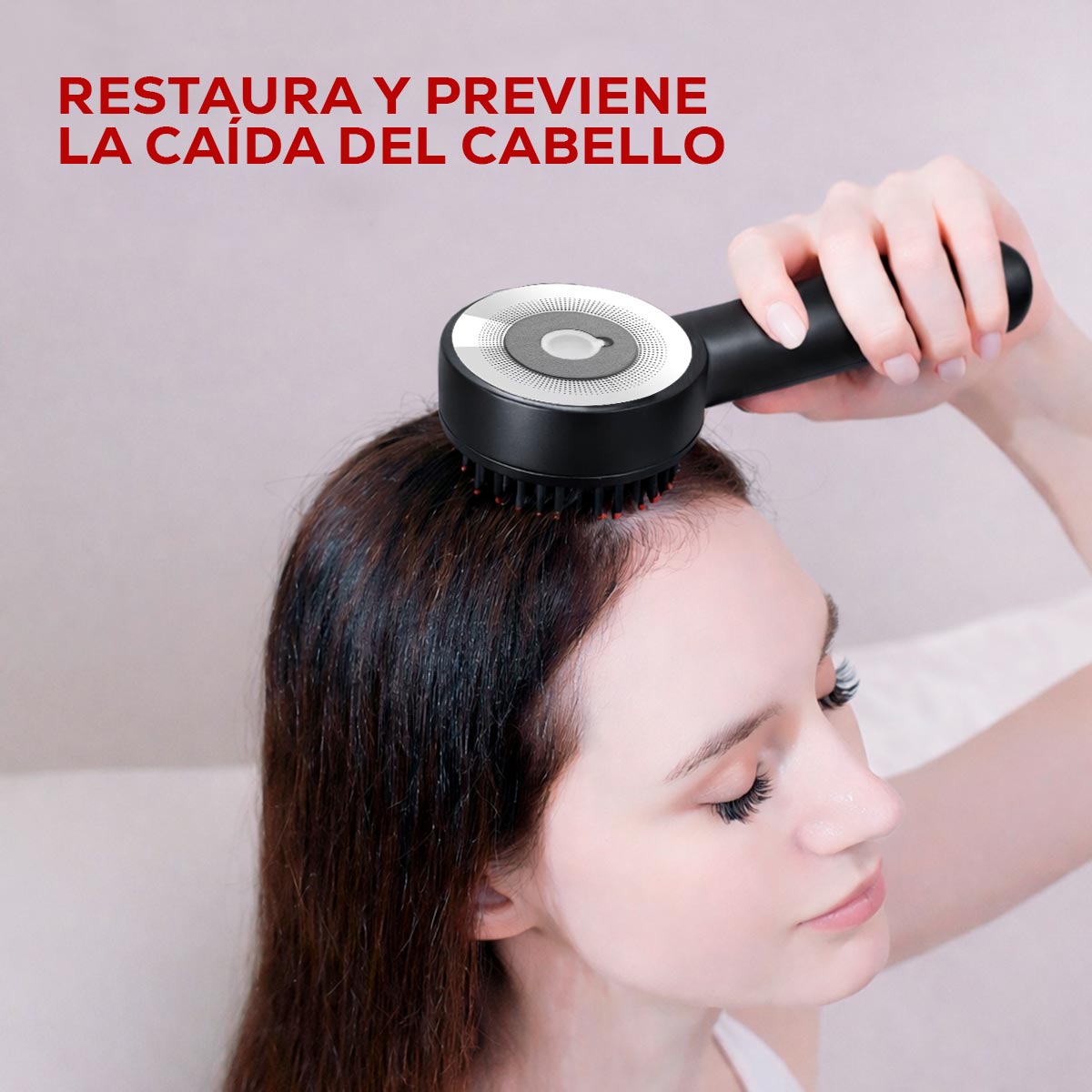 Cepillo Masajeador Restaurador Capilar Eléctrico Recargable para Crecimiento Del Cabello XYT-0806