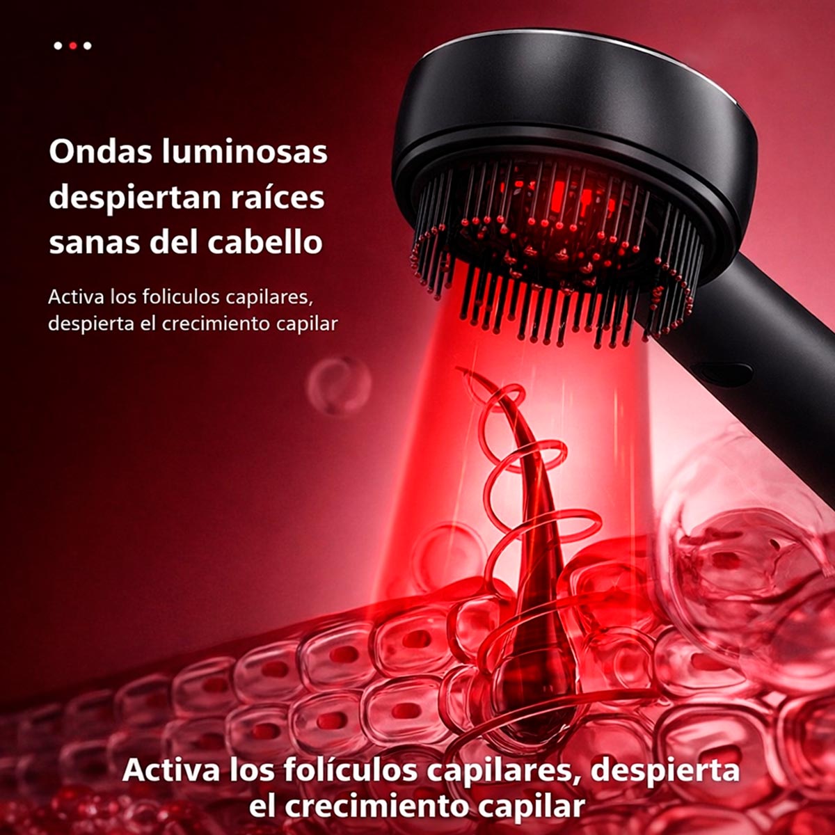 Cepillo Masajeador Restaurador Capilar Eléctrico Recargable para Crecimiento Del Cabello XYT-0806
