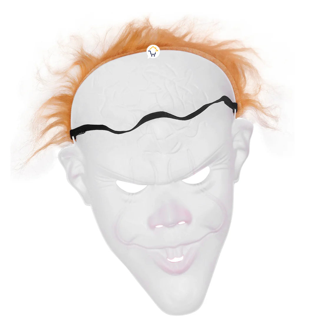 Kit Disfraz Payaso Asesino Terror con Capa, Máscara y Cuchillo para Halloween KITHALL01
