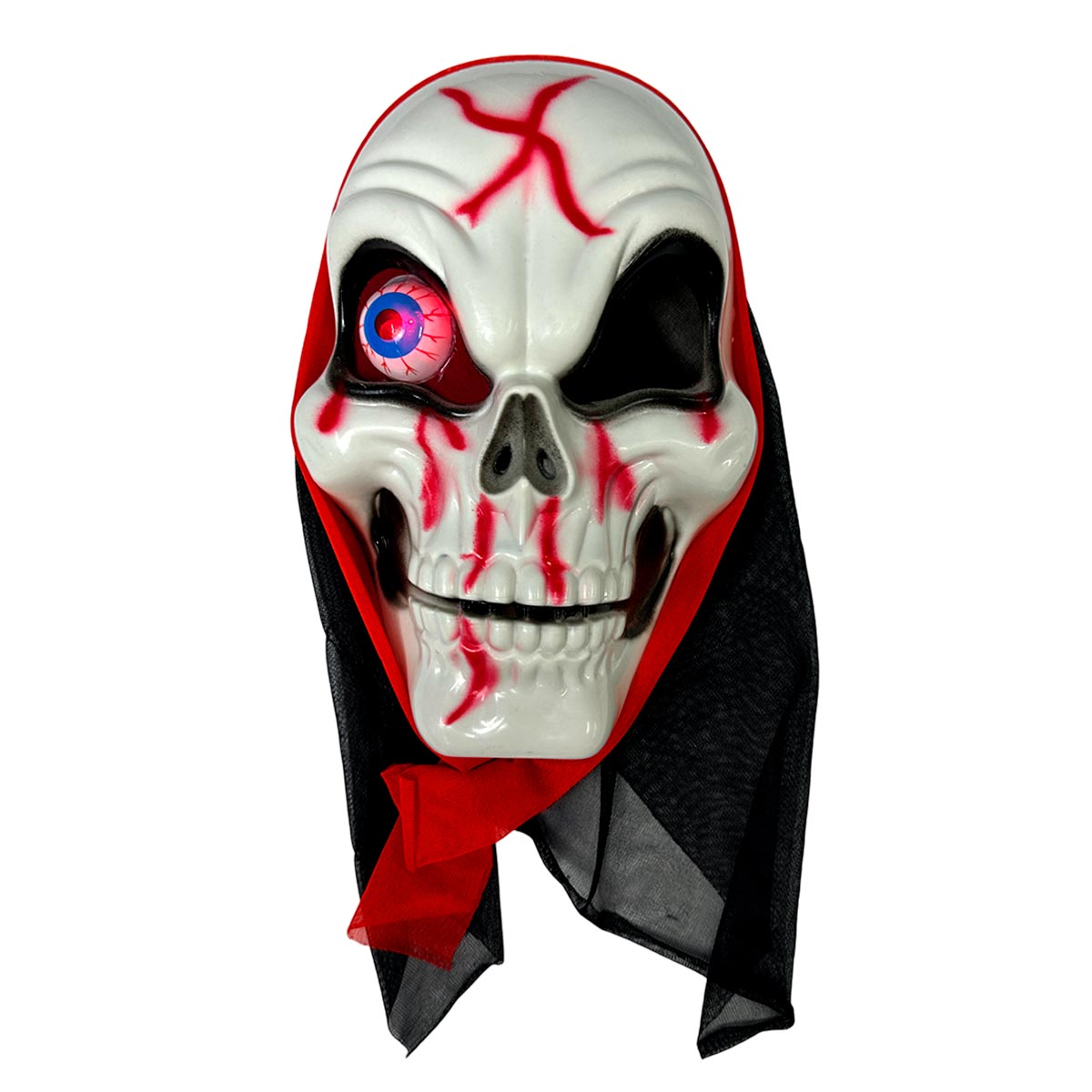 Máscara La Muerte Ojo LED Calavera Maligna Halloween Disfraz OF-1381