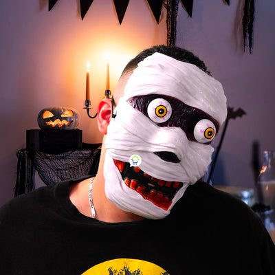 Máscara Momia Ojos Saltones Accesorio Disfraz Halloween MOMI01