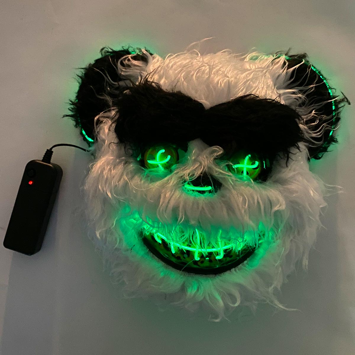 Máscara Oso Macabro LED Luz Neón Halloween Disfraz OF368LED