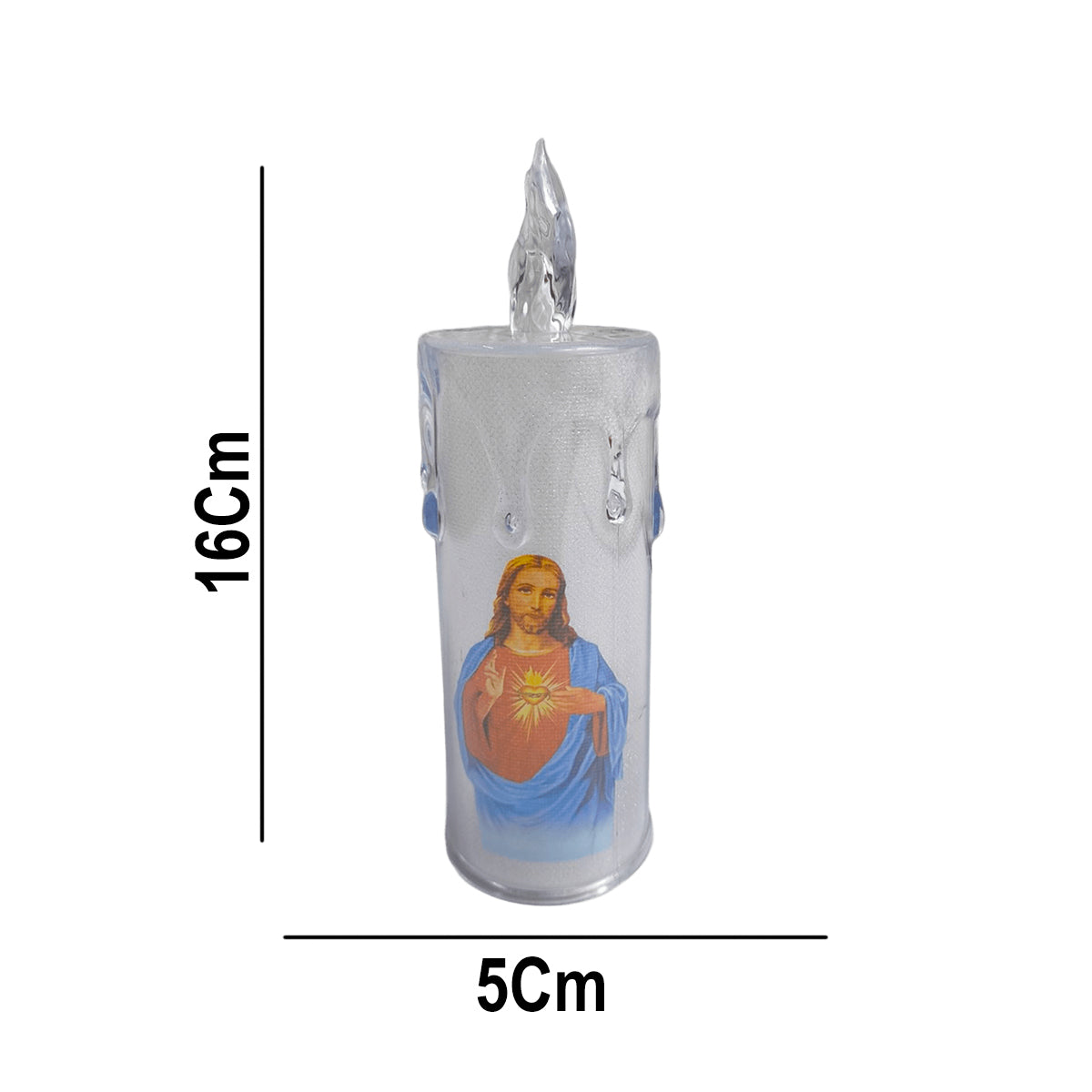 Velas LED X3 Religiosas 16cm Decorativas Luz Cálida Hogar Altar LR1130
