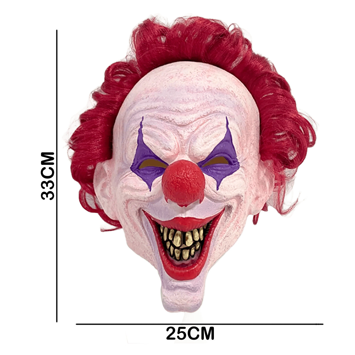 Máscara Payaso Terrorífico Realista Látex Halloween MA-130