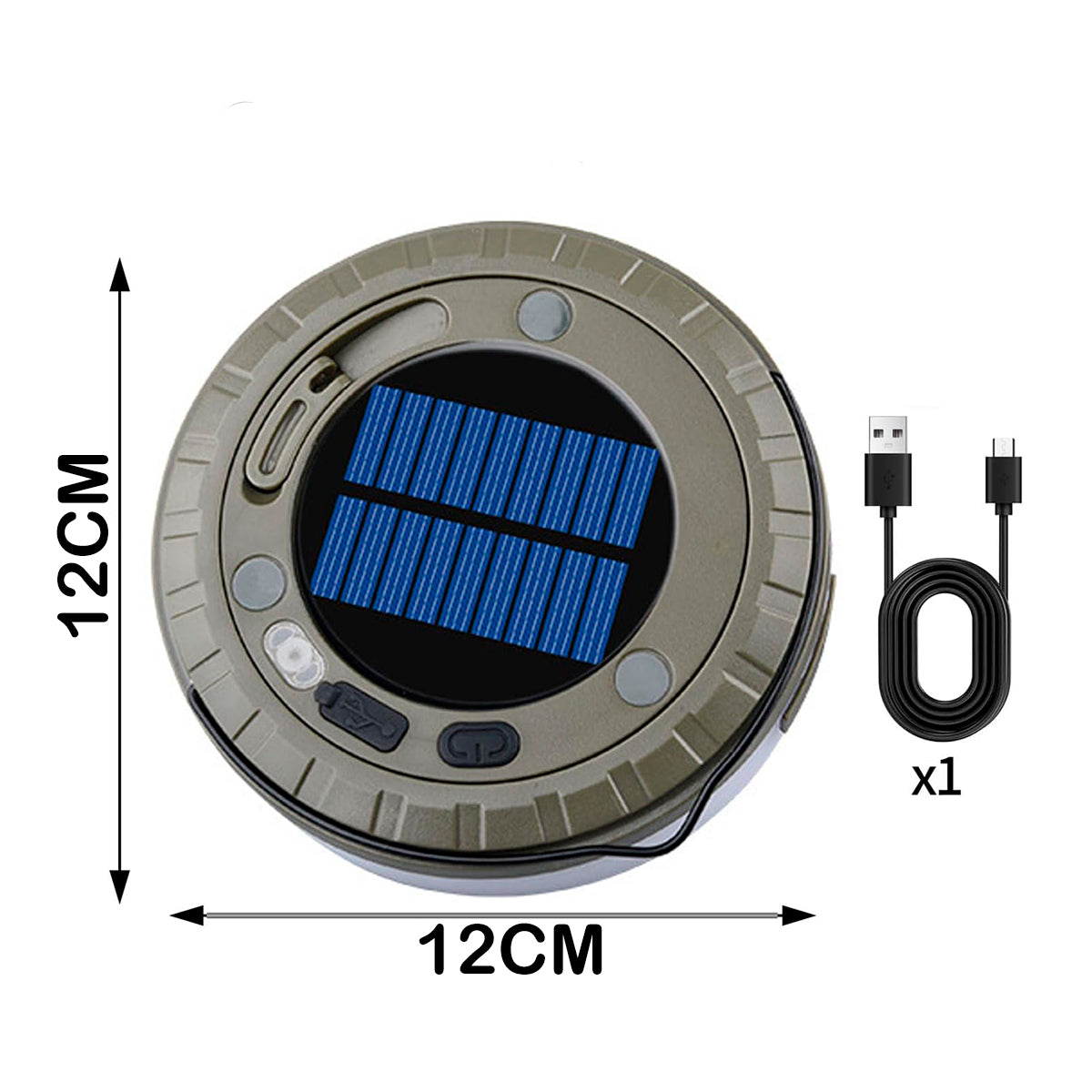Luz Solar LED Lineal Recargable para Camping Panel Solar Lámpara Impermeable YD-2326