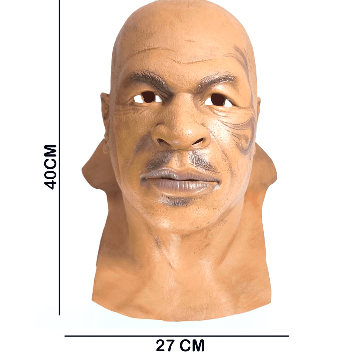 Máscara Mike Tyson de Látex Realista Halloween Boxeador MA-128
