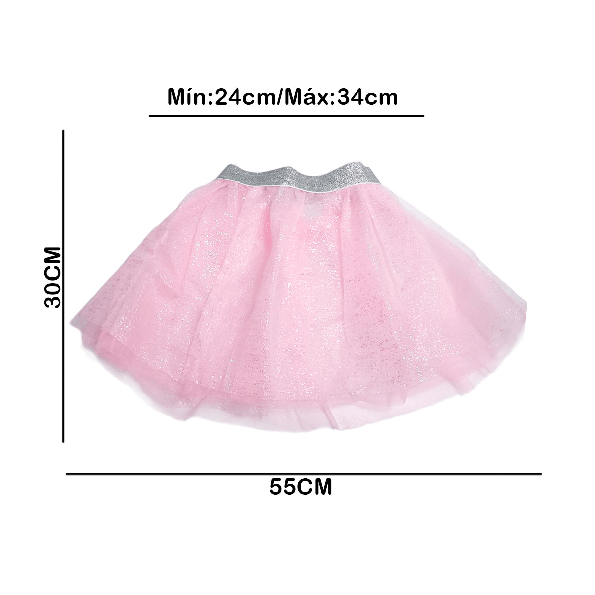 Disfraz de Hada Brillante para Niñas Alas y Falda con Detalles de Tul KL1027-2