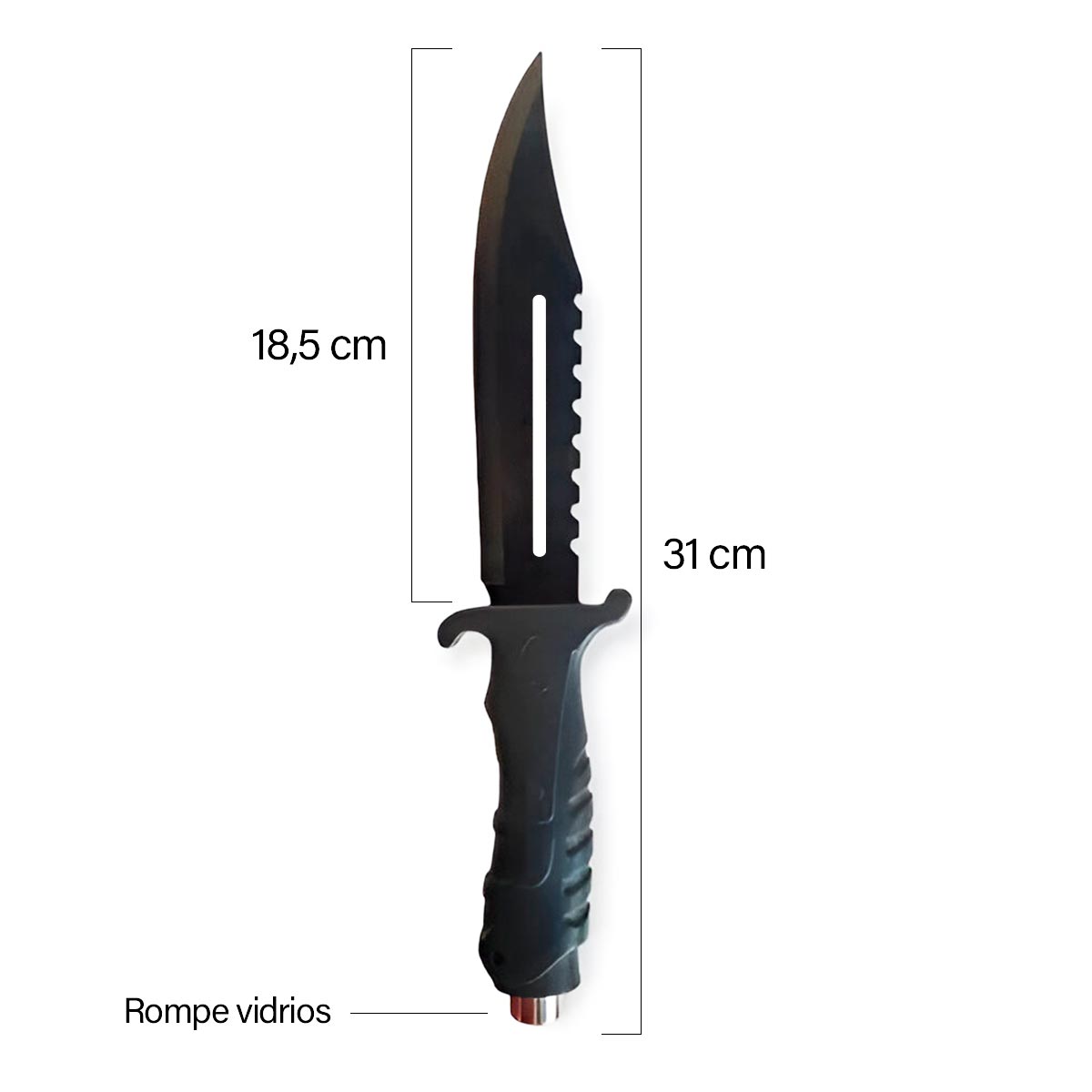 Cuchillo Rambo Táctico Camping Supervivencia Pesca + Estuche RMB01