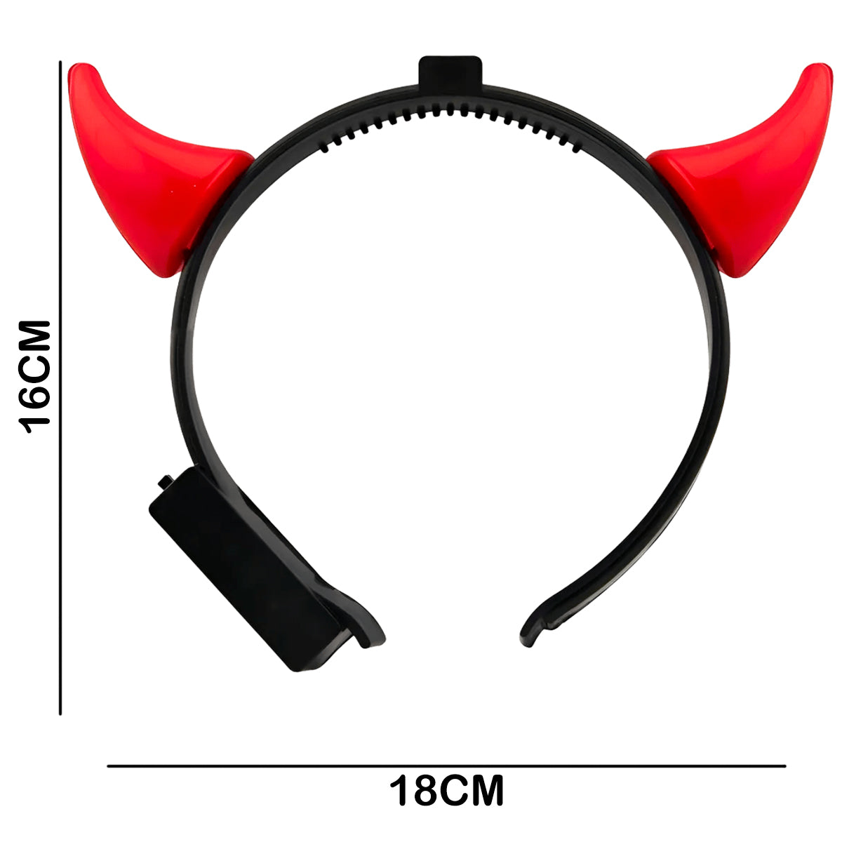 Diadema Diablita LED X3 Cuernos Rojos Luminosos KL-1027-5
