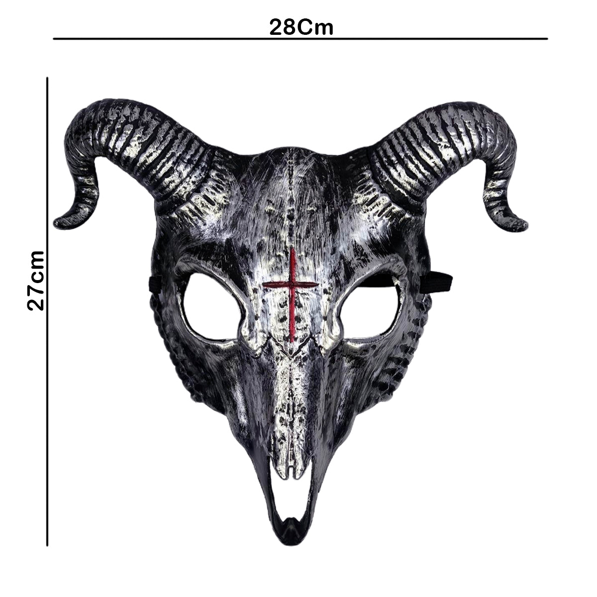 Máscara Calavera Cabra Chupacabras Realista para Disfraz Horror Halloween FR9610