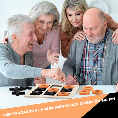 Juego De Mesa Triqui tres en línea Tablero De Madera Grande Puzle 1561-3