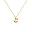 Cadena Con Dije Baño De Oro Collar Inicial Letra Colgante CBF01