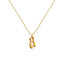 Cadena Con Dije Baño De Oro Collar Inicial Letra Colgante CBF01