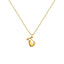 Cadena Con Dije Baño De Oro Collar Inicial Letra Colgante CBF01