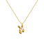 Cadena Con Dije Baño De Oro Collar Inicial Letra Colgante CBF01