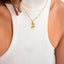 Cadena Con Dije Baño De Oro Collar Inicial Letra Colgante CBF01