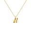 Cadena Con Dije Baño De Oro Collar Inicial Letra Colgante CBF01