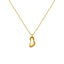 Cadena Con Dije Baño De Oro Collar Inicial Letra Colgante CBF01