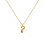 Cadena Con Dije Baño De Oro Collar Inicial Letra Colgante CBF01