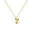 Cadena Con Dije Baño De Oro Collar Inicial Letra Colgante CBF01