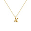 Cadena Con Dije Baño De Oro Collar Inicial Letra Colgante CBF01