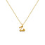 Cadena Con Dije Baño De Oro Collar Inicial Letra Colgante CBF01