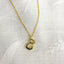 Cadena Con Dije Baño De Oro Collar Inicial Letra Colgante CBF01