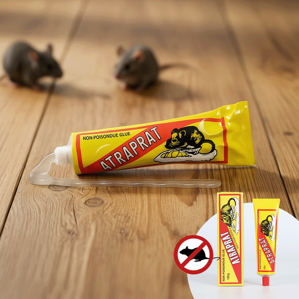 Trampa De Pegamento Para Ratas y Ratones Súper Fuerte No Tóxico Plagas L-013