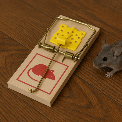 Trampa Tradicional Para Ratones Reutilizable Eficaz y Segura para el Hogar MJ2770