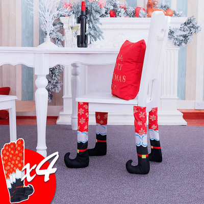 Fundas Para Patas de Sillas y Mesas De Medias Navideñas Decorativas FNV01