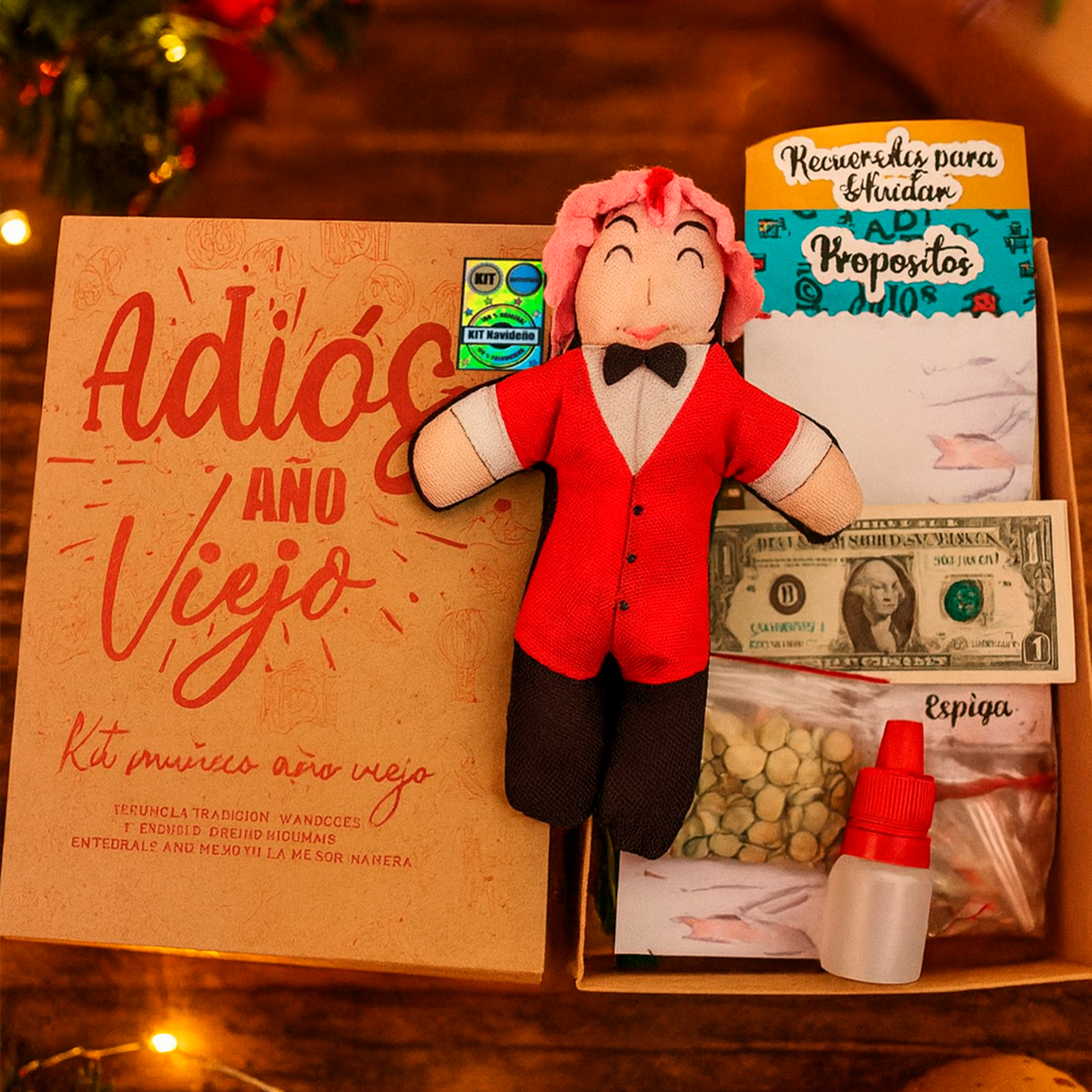 Kit Año Viejo Muñeco Caja Ritual Fin De Año KAV20