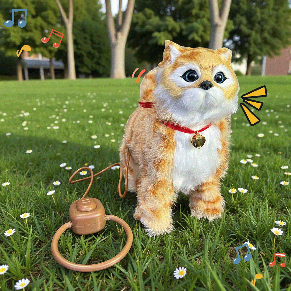 Mascota De juguete Camina Y Sonidos Peluche Gatito Eléctrico SM-139