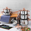 Juego De Ollas 12 Pzas Acero Inoxidable Cocina Para Inducción kv-6618