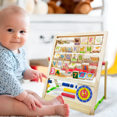 Tablero Educativo Abaco Didáctico Madera Infantil BLLN-3744