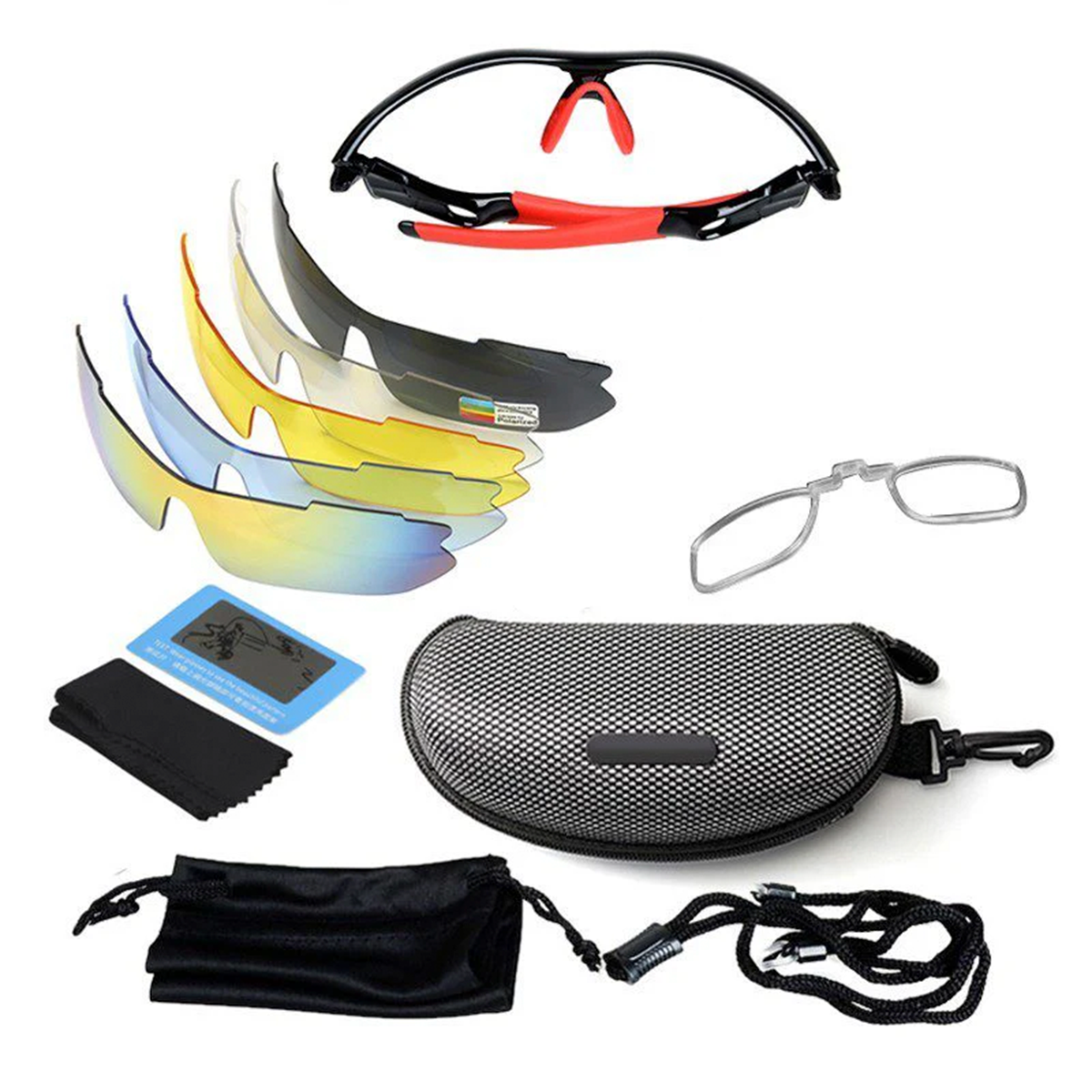 Gafas Deportivas Ciclismo 5 Lentes Intercambiables Estuche MJ418