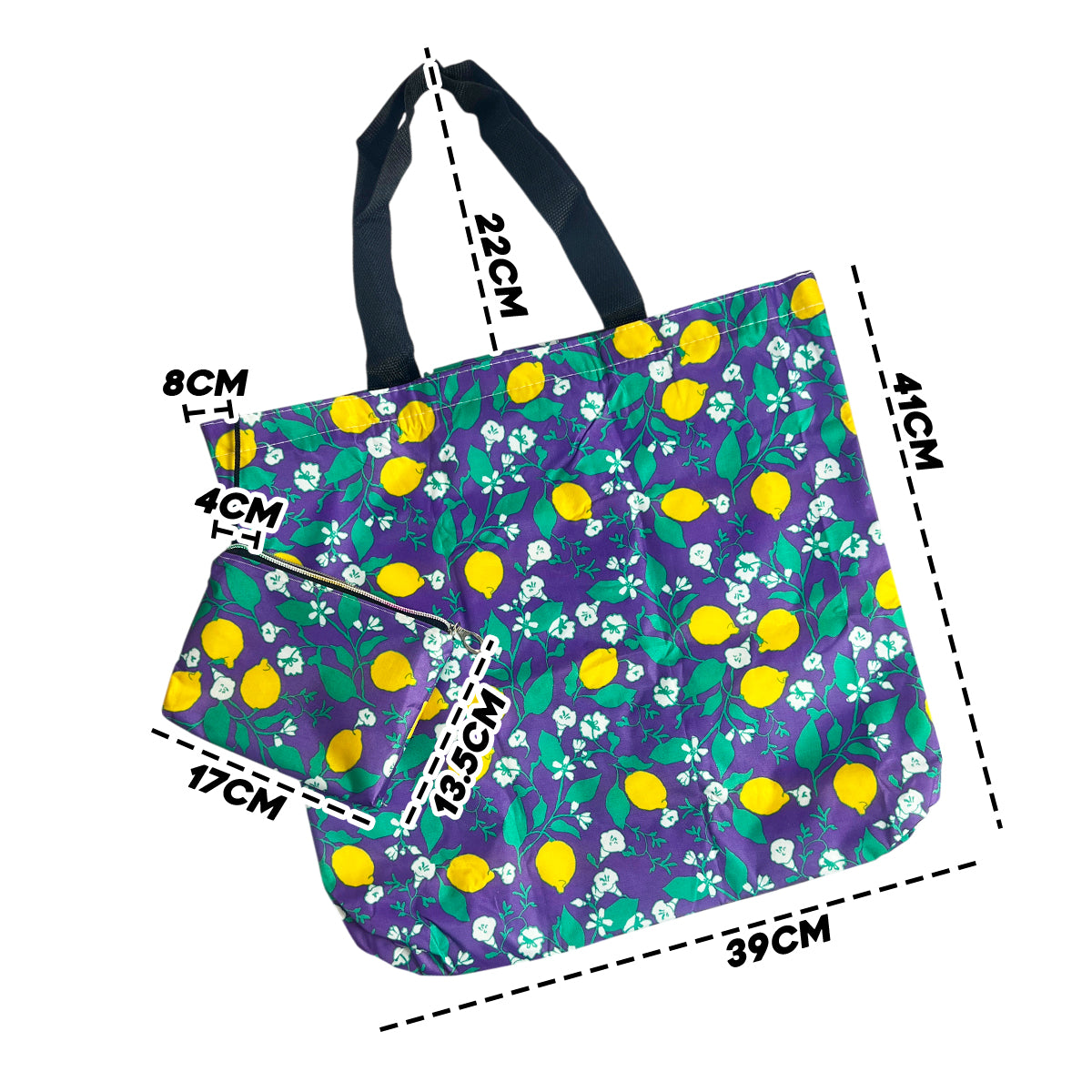 Bolsa Reutilizable Plegable para Compras y Playa Ecológica, Ligera y Compacta BMCP02