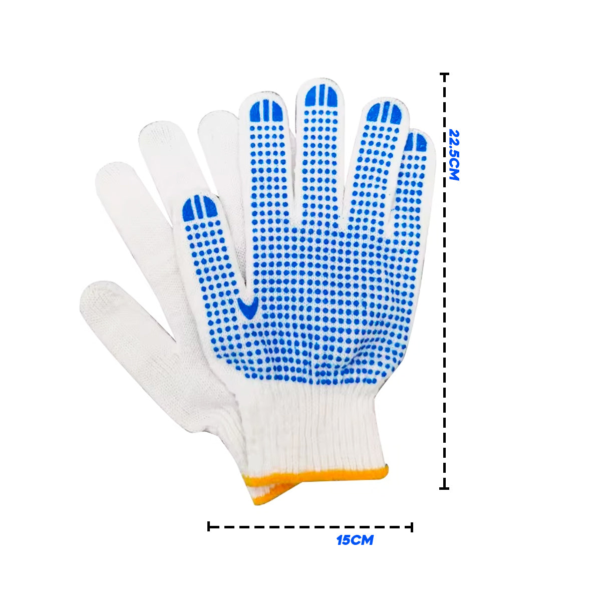 Guantes de Trabajo Antideslizantes X3 con Puntos de PVC Protección GM2024-194