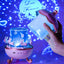 Lámpara Infantil Proyector 360° Conejitos Luz Nocturna Giratoria Con 6 Plantillas PTZ-17-6