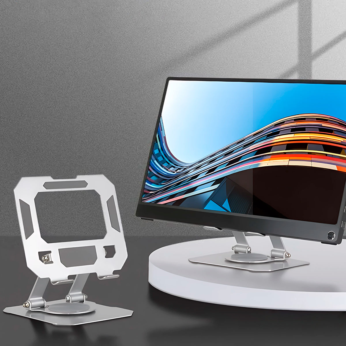 Soporte Base Tablet Metálica Ajustable Escritorio Portable PTZ-3-4
