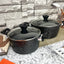 Juego De Ollas De Granito 8 Pzas Cocina Para Inducción 16921-4