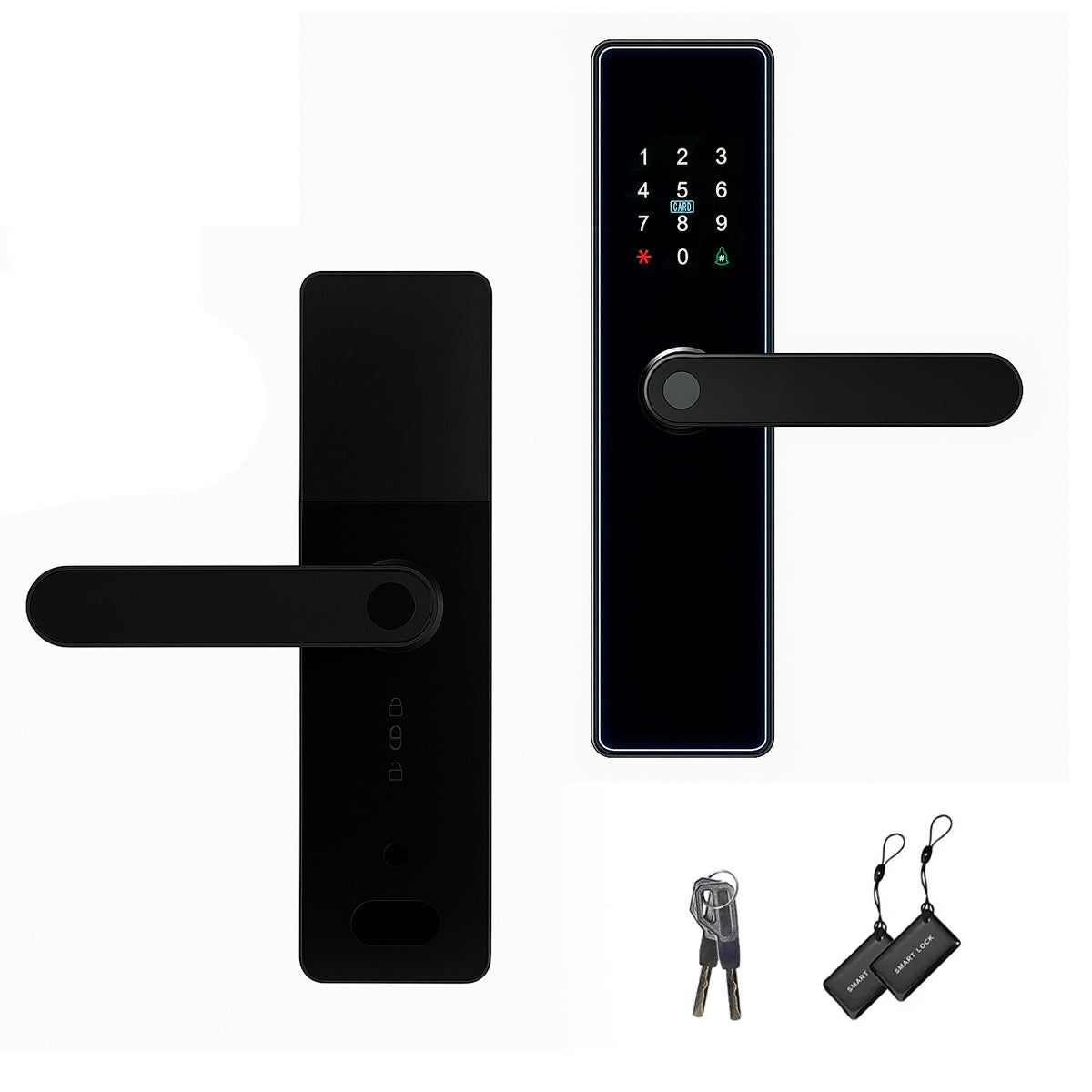 Chapa Cerradura Inteligente WiFi Con Manija 5 Modos De Desbloqueo Y Control Remoto Tuya Smart App OS778TYF-5050