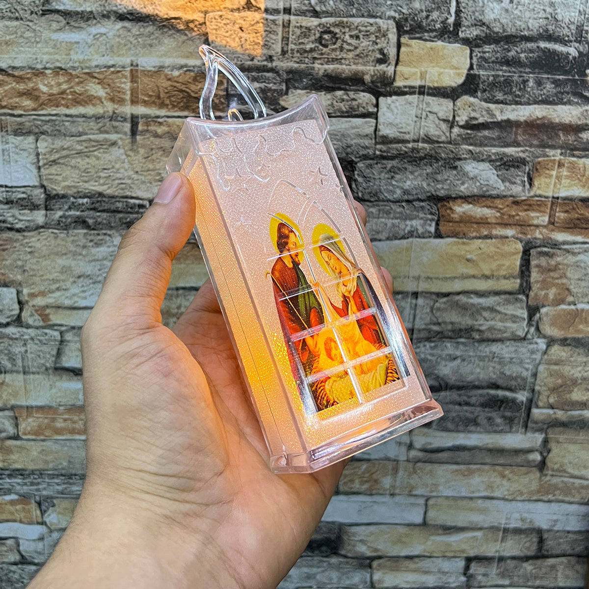 Vela LED X4 Con Imagen Religiosa Decoración Hogar Luz Cálida Navidad VLR01X4