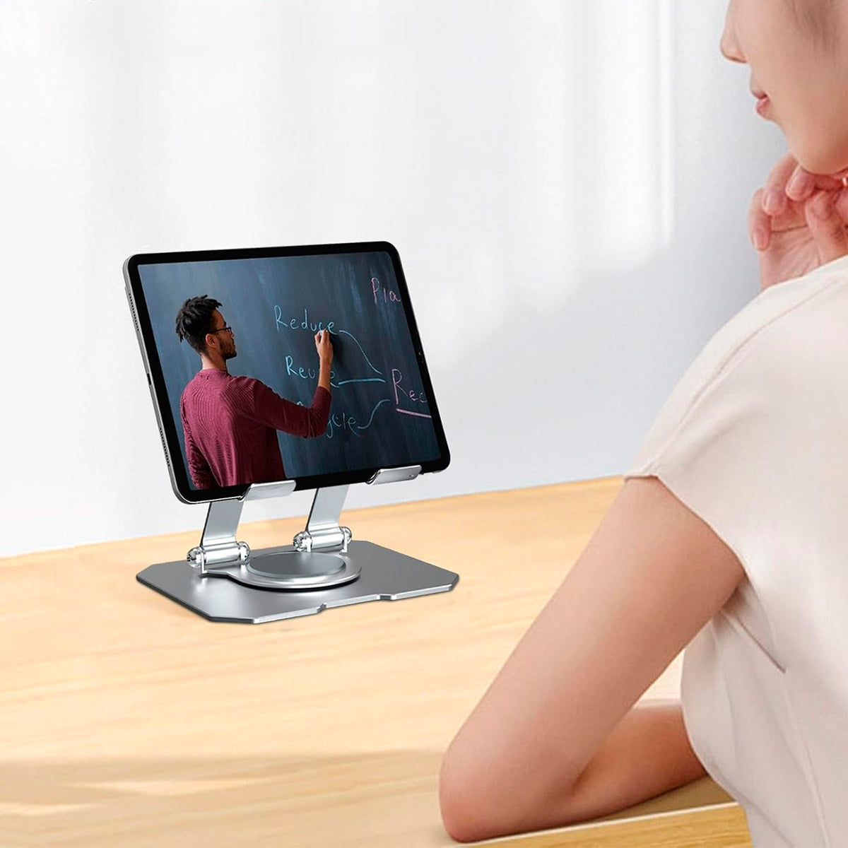Soporte Base Tablet Metálica Ajustable Escritorio Portable PTZ-3-4