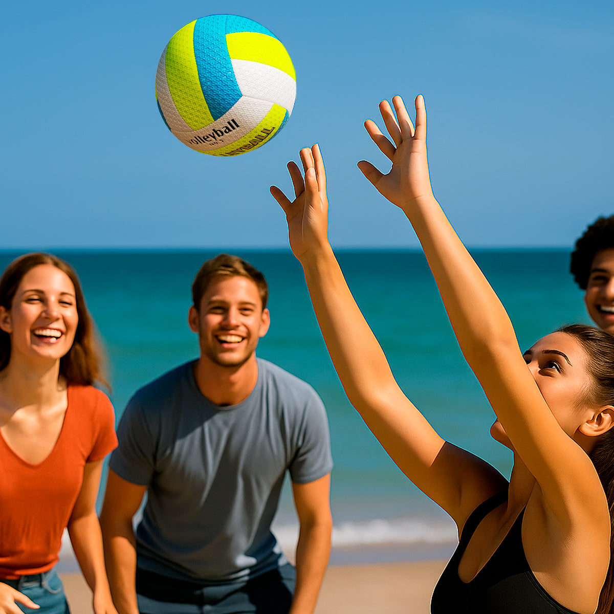 Balón de Voleibol N°5 De Entrenamiento Antideslizante Playa y Arena Q352-3