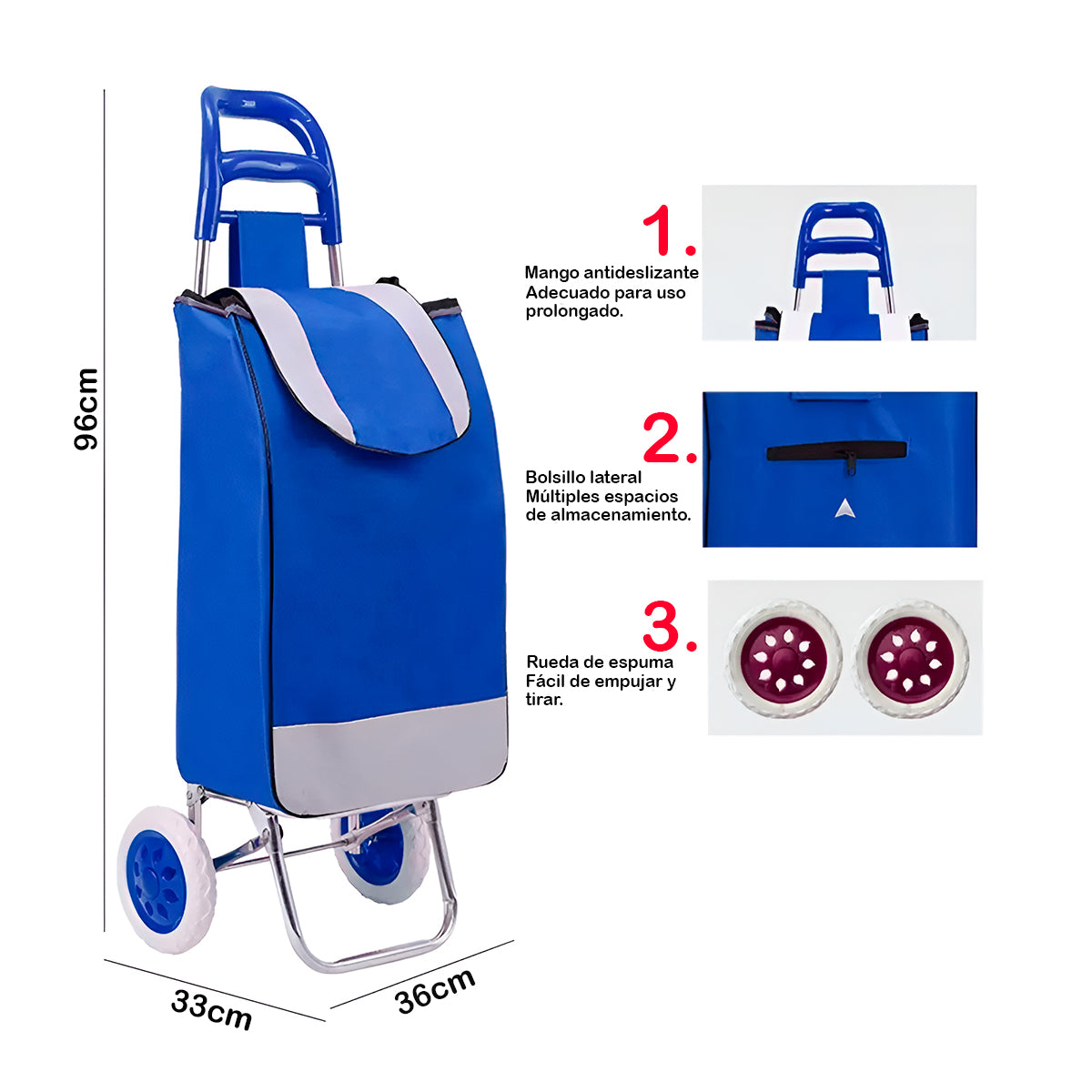 Con Ruedas Bolsa De Carrito De Compras Bolsa Para Carrito De